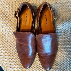 Brown leather Lucky Brand shoes, 8.5